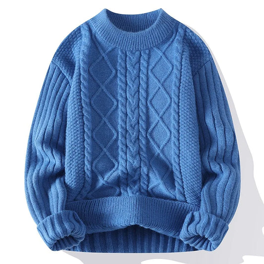 Classic Pattern Crew Neck Sweater Men - VogeLuxe