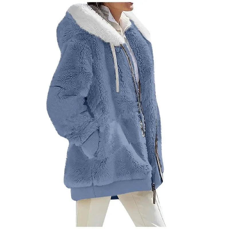 Ladies' Soft Zipped Fleece Coat