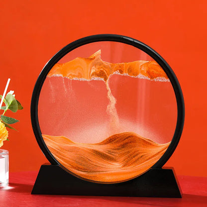 Decorative Glass Hourglass With Colorful Moving Sand
