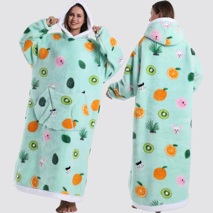 Cozy Wearable Hooded Blanket for Adults