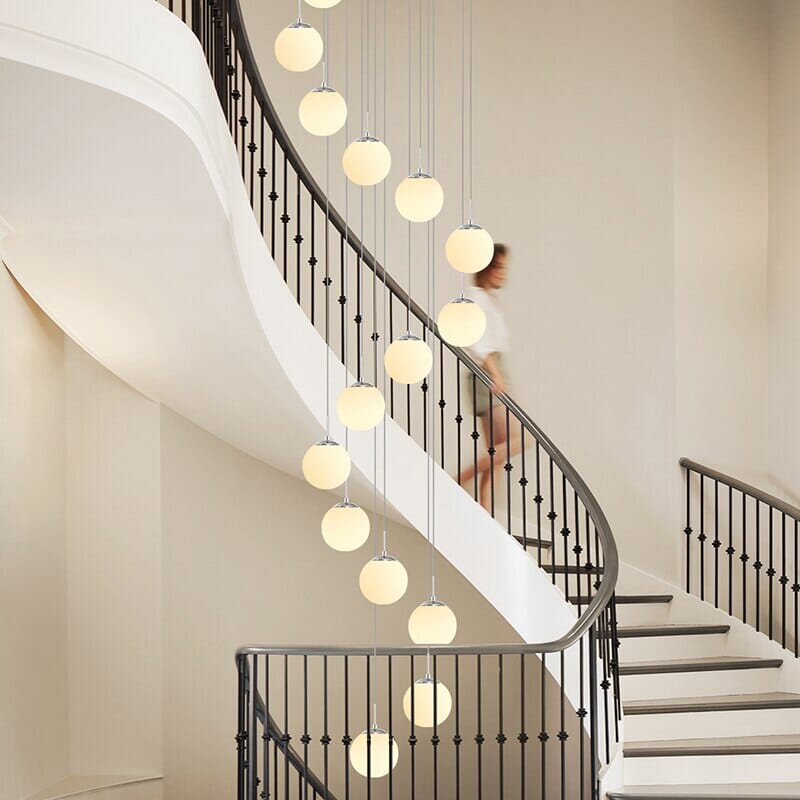 Round Glass Pendant Chandelier - VogeLuxe
