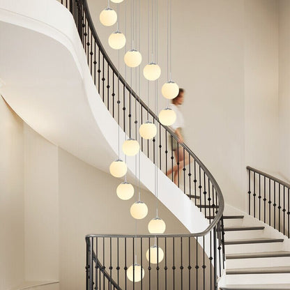 Round Glass Pendant Chandelier - VogeLuxe