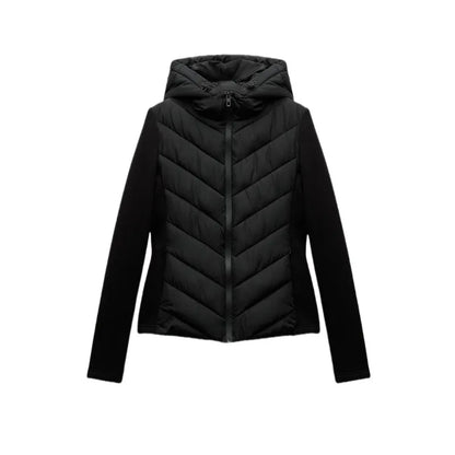 Ladies' Chic Quilted Hooded Cotton Jacket