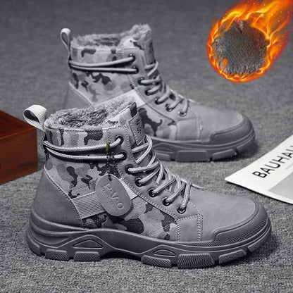 Tactical Camo Lace-Up Work Boots