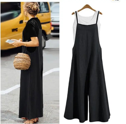 Relaxed Fit Flowy Bib Romper
