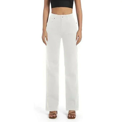 Comfortable Fit White Skinny Straight Jeans