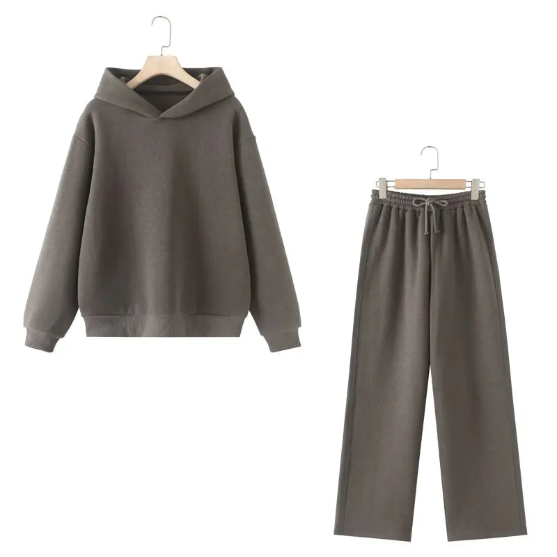 Comfy Women's Hoodie and Straight Leg Pants Set