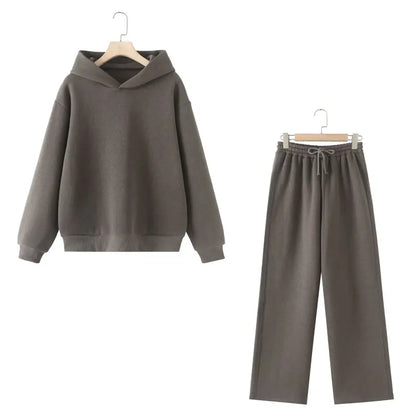 Comfy Women's Hoodie and Straight Leg Pants Set
