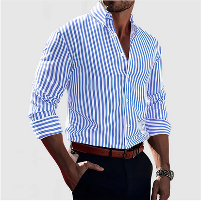 Slim Fit Classic Striped Dress Shirt