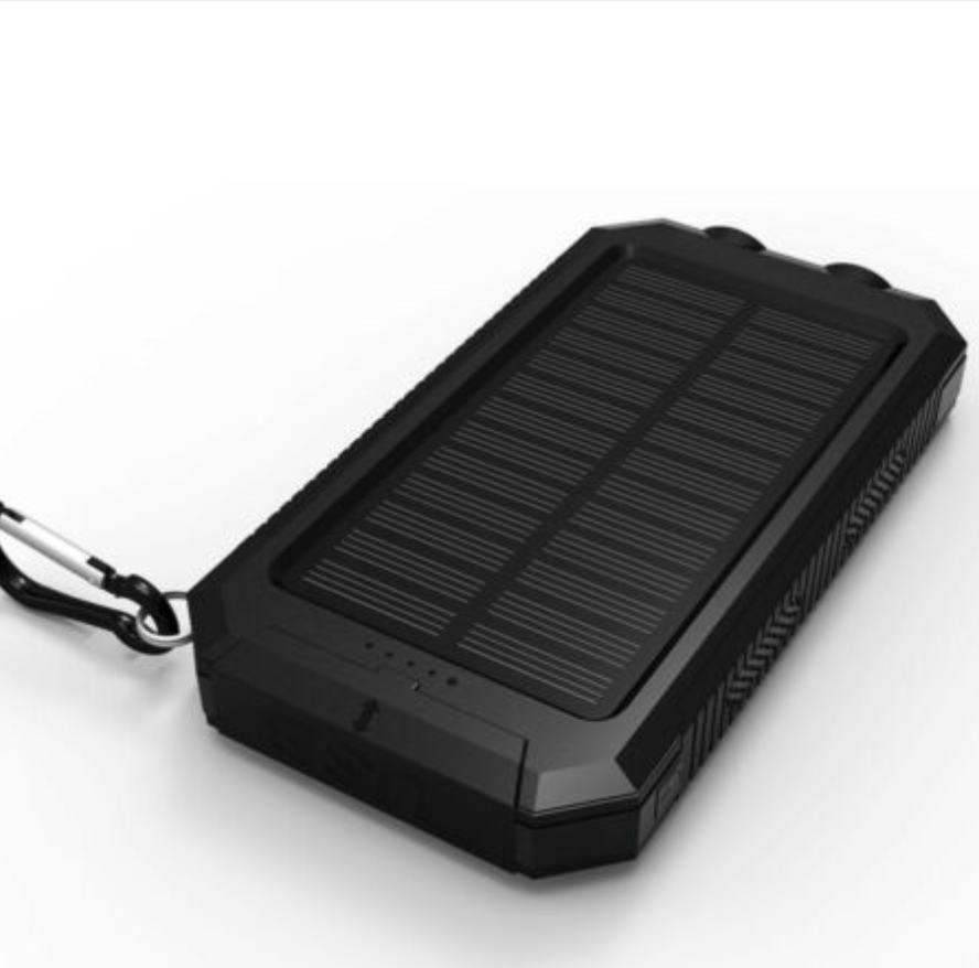 Portable Solar Charger with LED Flashlight