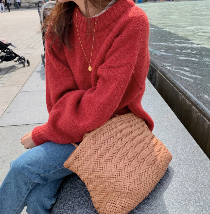 Warm Women's Cozy Crew Neck Winter Sweater