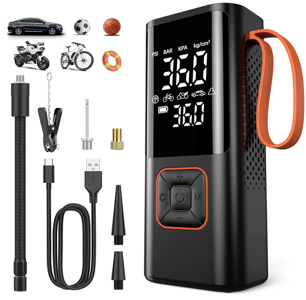 Portable Compact Air Compressor for Car, Bike, Ball - VogeLuxe