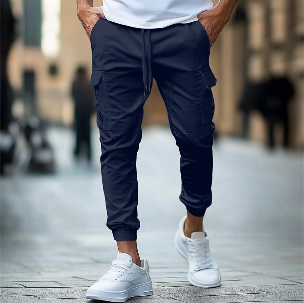 Men's Comfortable Fit Elastic Waist Jogger Pants - VogeLuxe