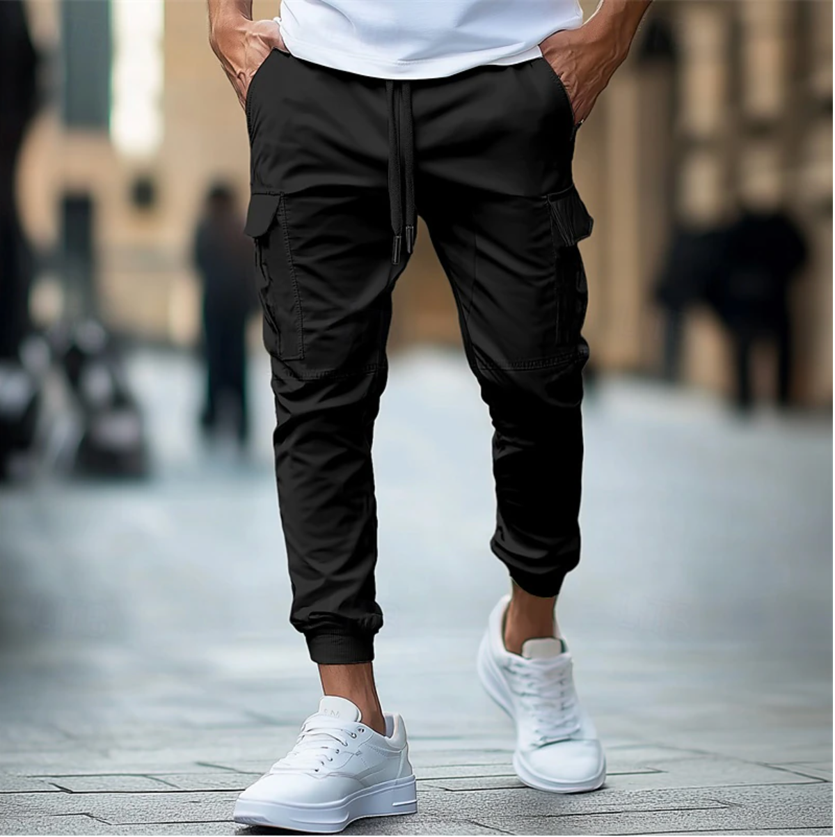 Men's Comfortable Fit Elastic Waist Jogger Pants