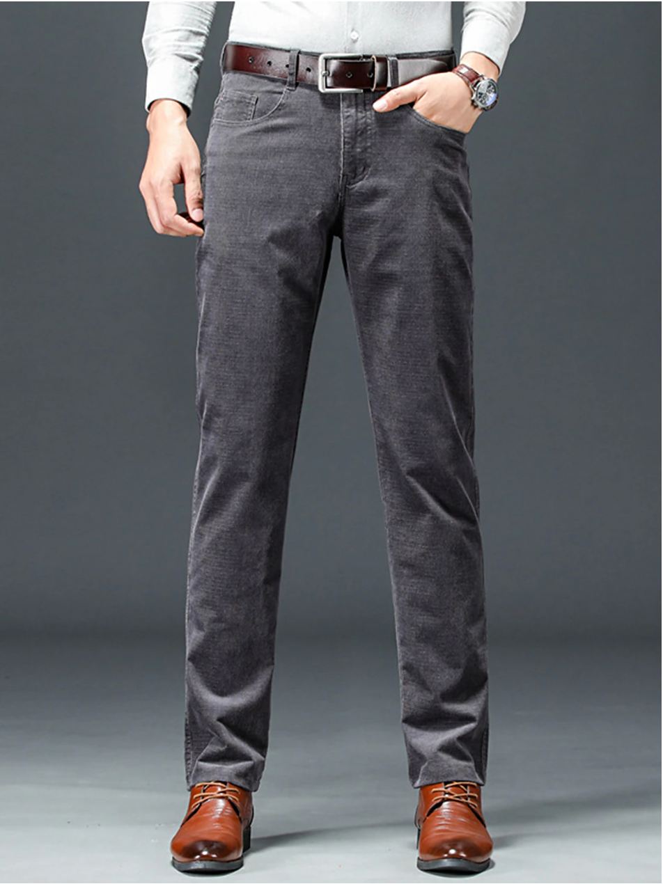 Men's Slim Fit Work Pants Stretchy Classic Design