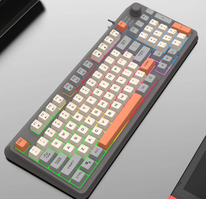 Gaming RGB Keyboard with Volume Control for PC Laptop