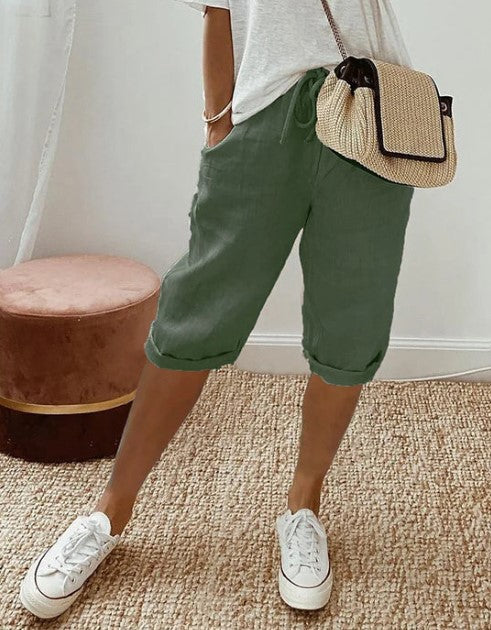 Soft Women's Casual Elastic Waist Shorts