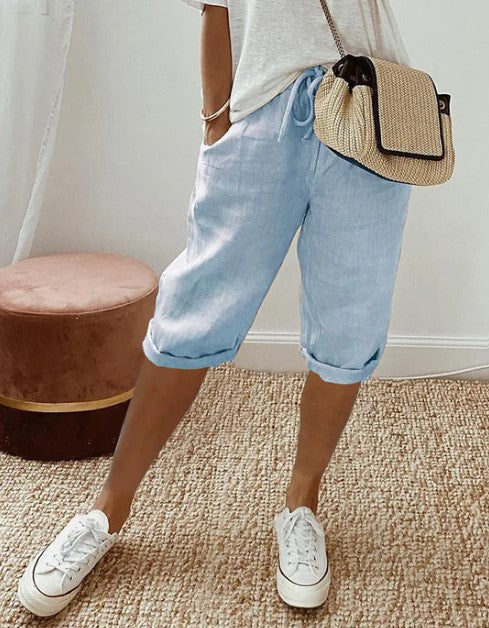 Soft Women's Casual Elastic Waist Shorts