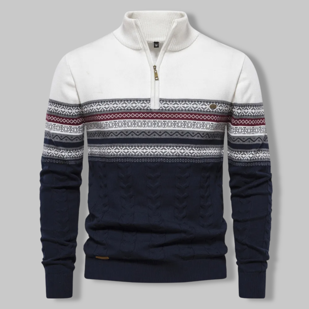 Warm Men's Classic Knit Sweater - VogeLuxe