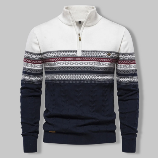 Warm Men's Classic Knit Sweater - VogeLuxe