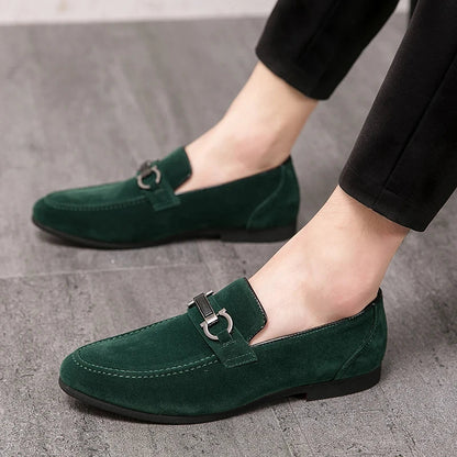 Leather Brown Slip On Moccasin Shoes For Men - BritishElegance