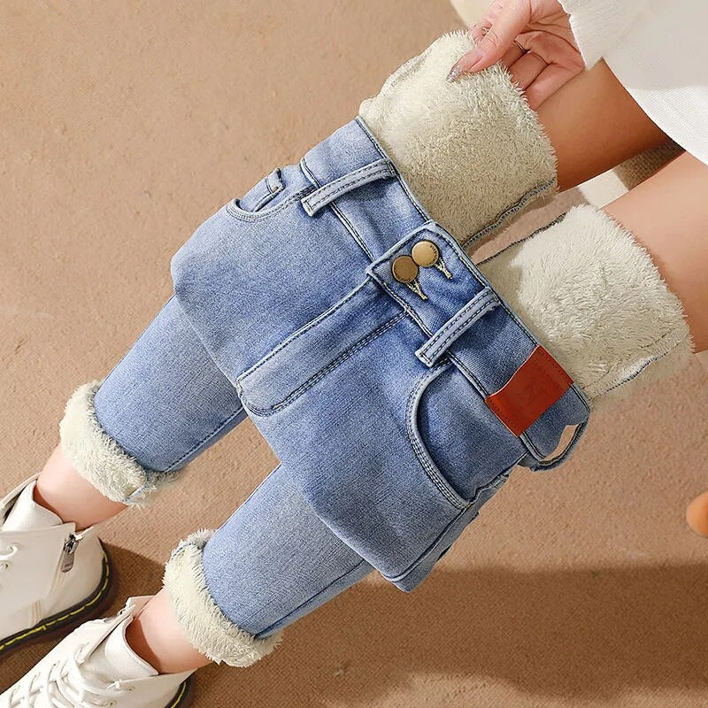 Cozy Fleece Lined Mid Rise Women's Jeans