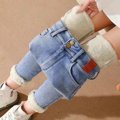 Cozy Fleece Lined Mid Rise Women's Jeans