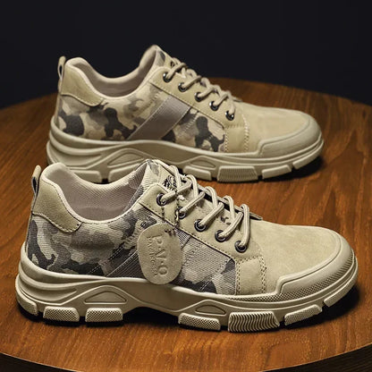 Tall Camo Military Style High Top Boots
