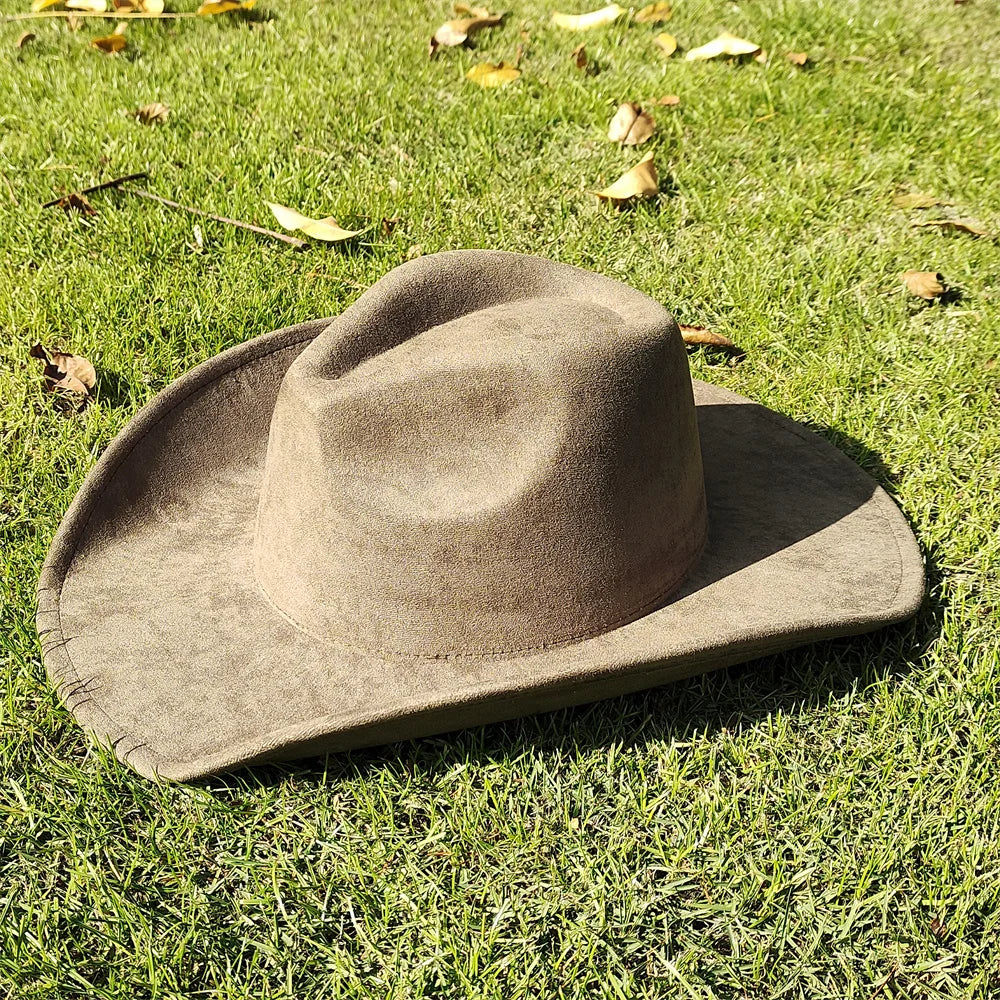 Soft Wide Brim Cowboy Hat Adjustable Size