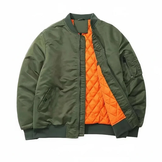Classic Flight Bomber Leather Jacket - VogeLuxe