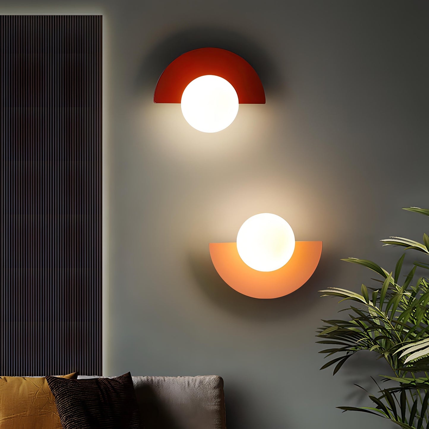 Contemporary Half Circle LED Wall Lamp Warm Ambient Lighting - VogeLuxe