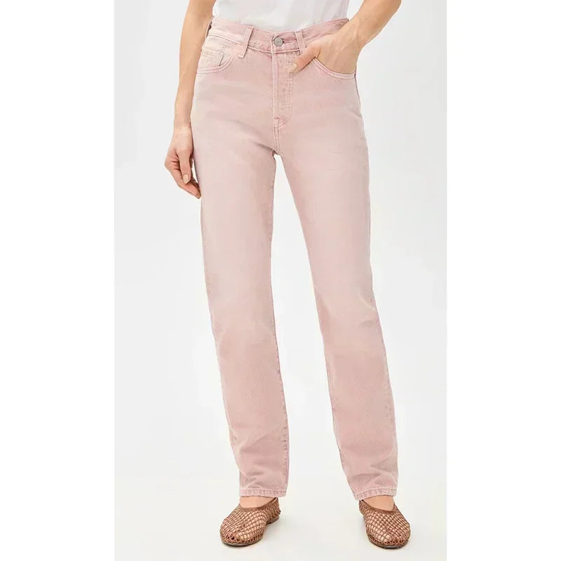 Comfortable Fit White Skinny Straight Jeans