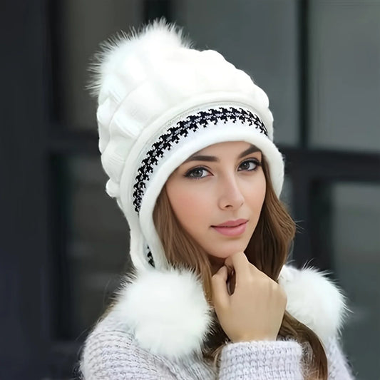 Warm Fleece Lined Winter Beanie Hat - VogeLuxe