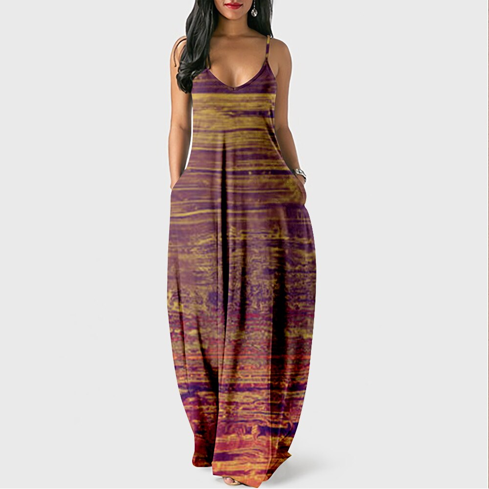 Colorful Lightweight Maxi Dress for Women