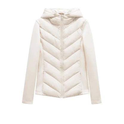 Ladies' Chic Quilted Hooded Cotton Jacket