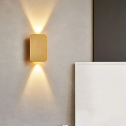 Modern 2 Head Black LED Wall Sconce Light