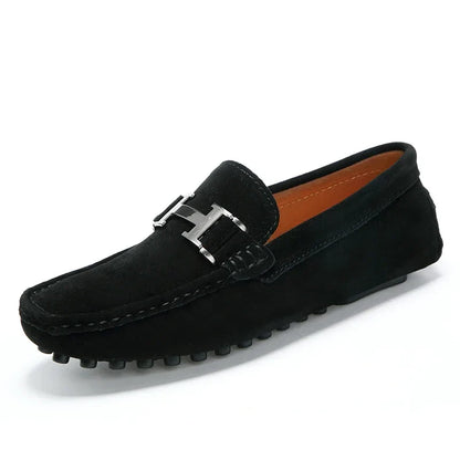 Comfortable Genuine Leather Slip-On Loafers For Men
