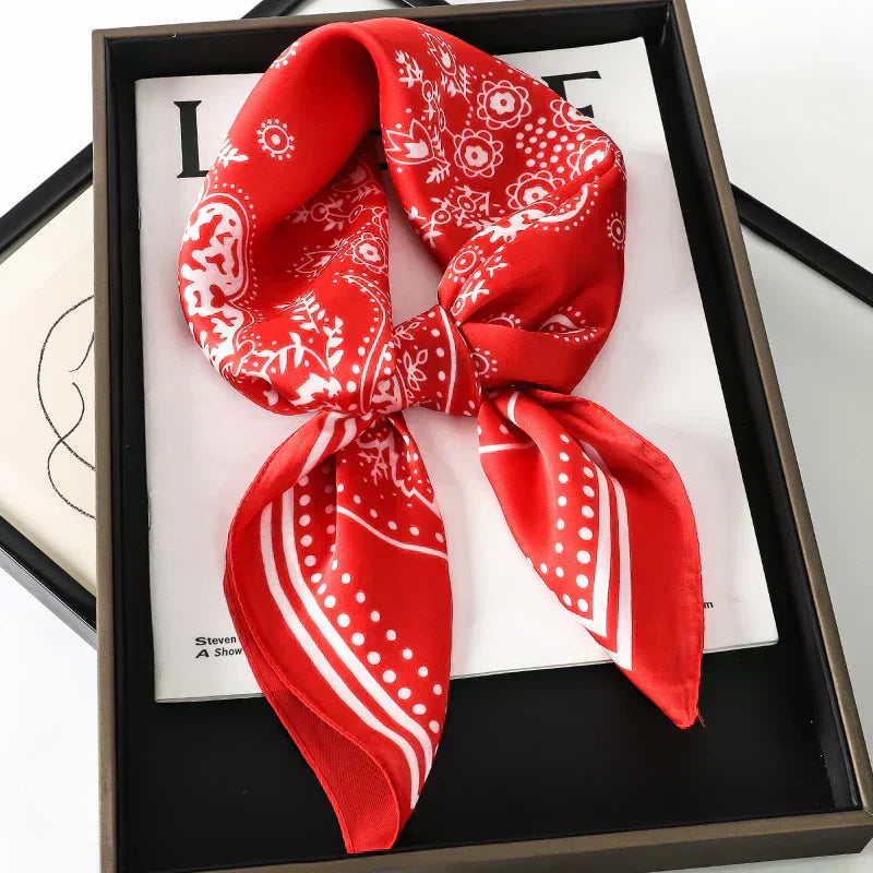Soft Plaid Scarf for Women Neck Hair Accessory