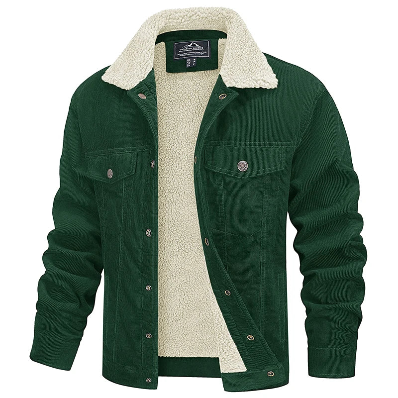Rugged Mens Corduroy Coat