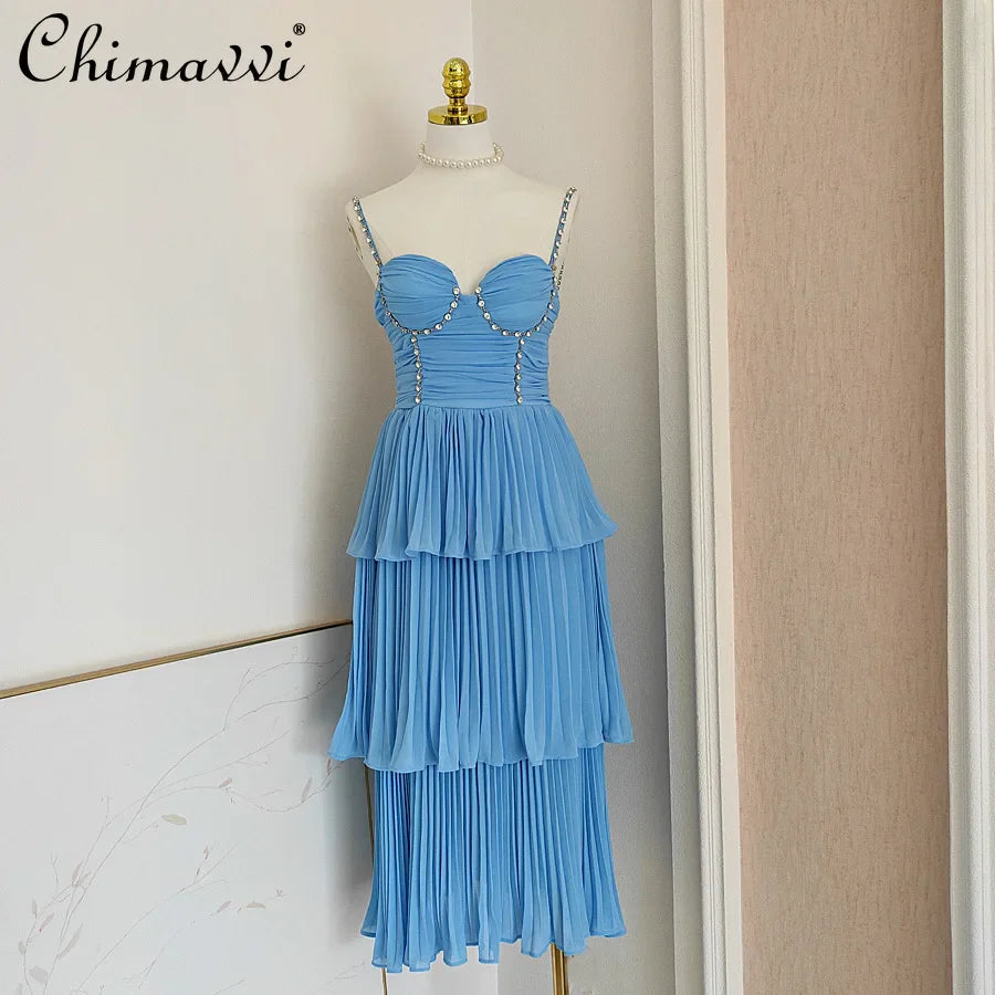 Luxury V-Neck Sleeveless Formal Evening Gown - VogeLuxe