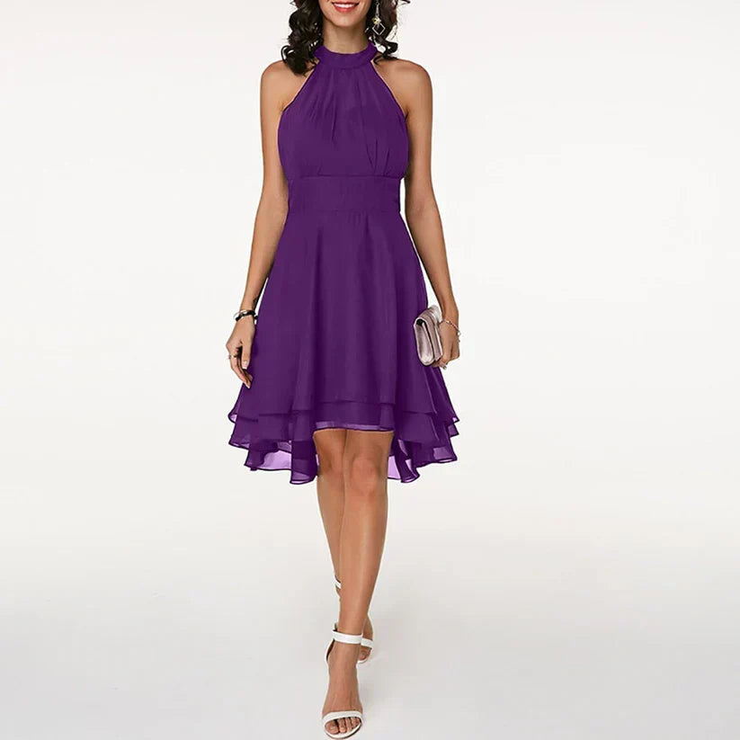 Ladies Elegant Ruffled Mini Dress
