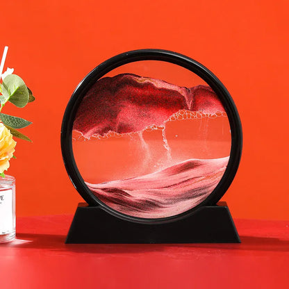Decorative Glass Hourglass With Colorful Moving Sand