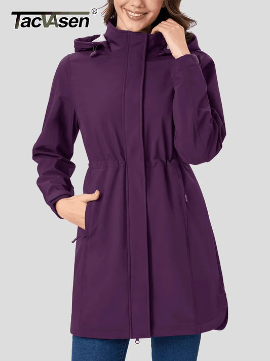 Waterproof Breathable Ladies Long Parka Jacket - VogeLuxe