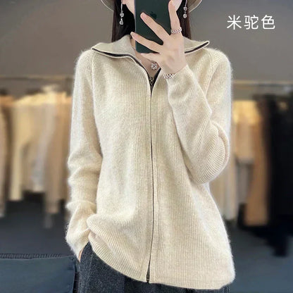 Soft Cashmere Open Cardigan | Relaxed Fit Knit Sweater