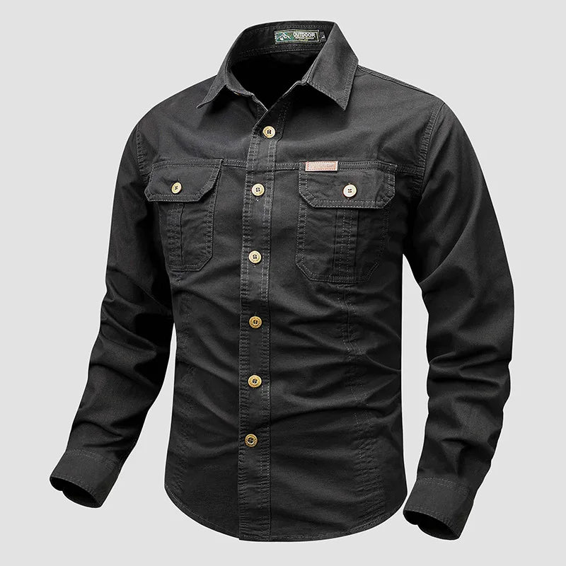 Classic Fit Men's Long Sleeve Casual Shirt
