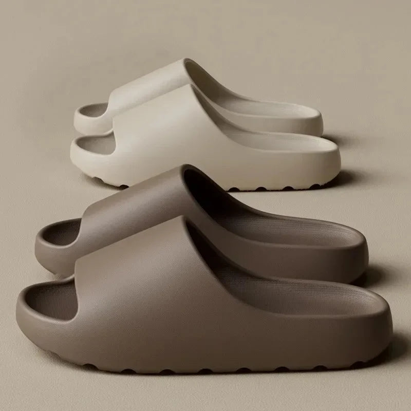 Soft Foam Slides - Cozy Brown House Slippers - VogeLuxe