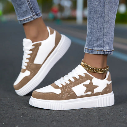 Ladies Glamorous Star Sneakers - VogeLuxe
