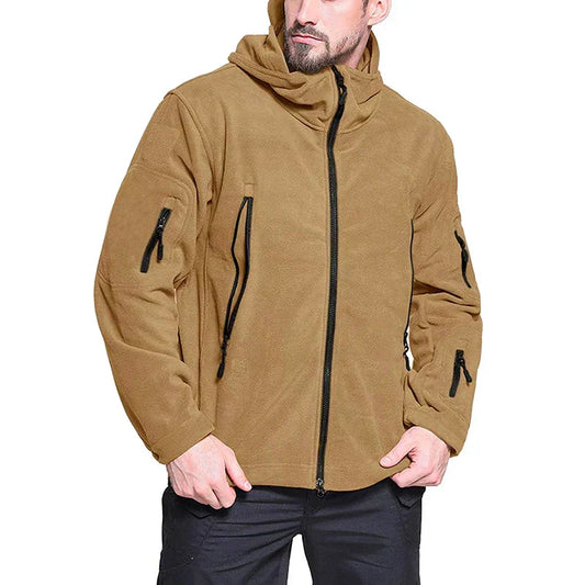 VogeLuxe | Men’s Tactical Fleece Hooded Zip Jacket