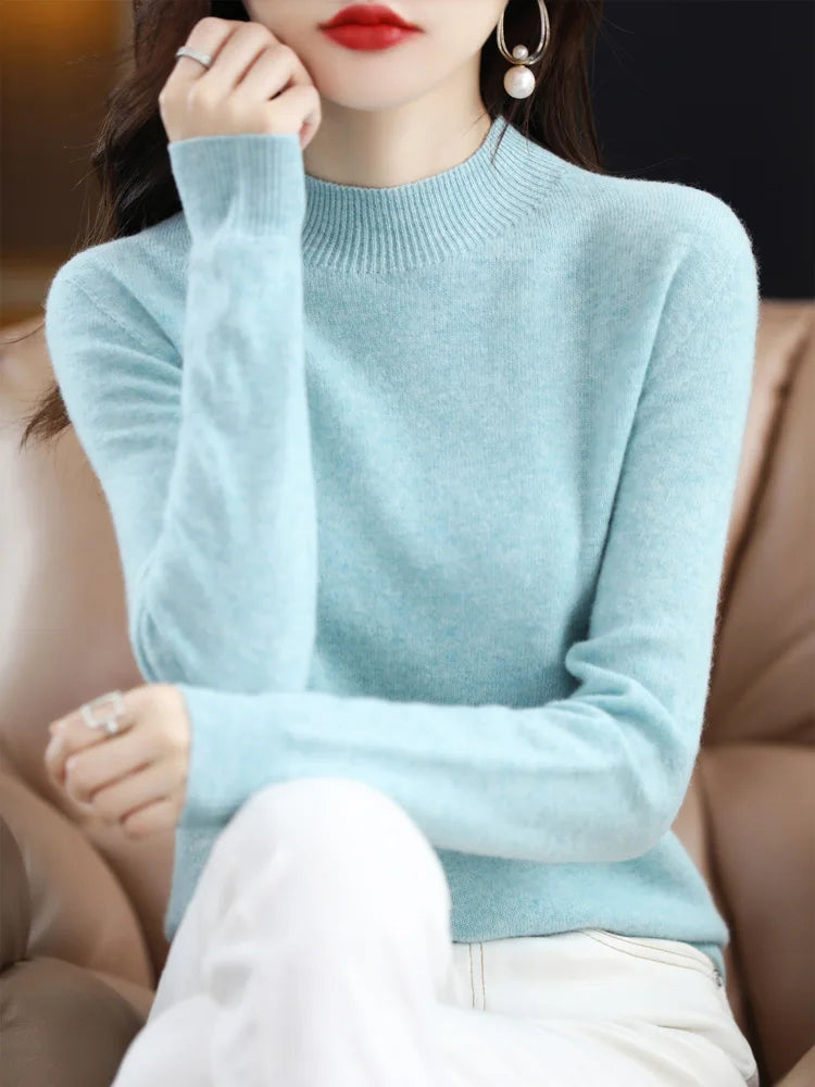 Soft Women's Merino Wool Fitted Sweater