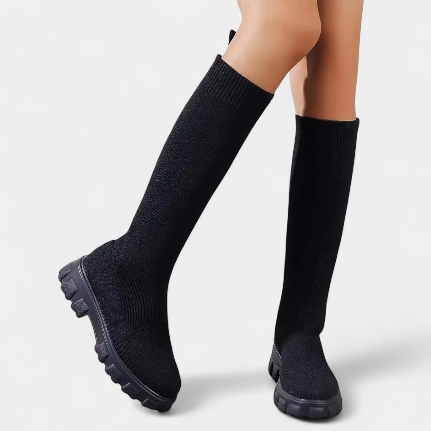 Tall Women's Boots - Thick Heel, Easy Slip-On Style - VogeLuxe